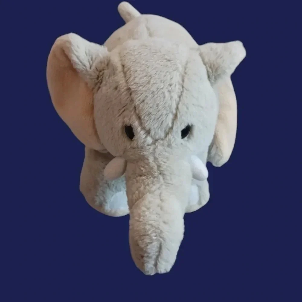 Ganz velvety elephant soft cuddly stuffed animal gray color no code